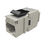 Rýchlozarezávací keystone Solarix CAT6A STP SXKJ-10 G-STP-BK-NA Component Level a 4PPoE certifikácia