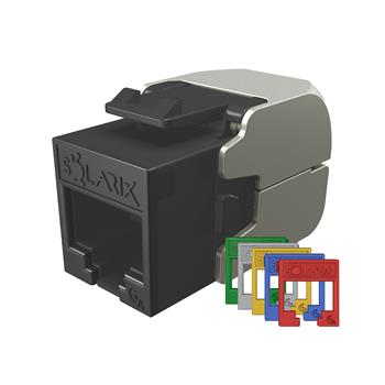 Samorezný keystone Solarix CAT6A UTP SXKJ-10 G-UTP-RAL-SA, RAL FIT moduly, Component Level a 4PPoE certifikácia