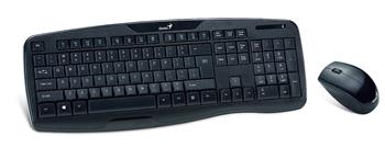 Set klávesnica + myš Genius KB-8000X bezdrôtový set 2,4GHz mini receiver, USB, čierna, CZ+SK layout