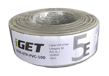 Sieťový kábel iGET CAT5E UTP PVC Eca 100m/cievka
