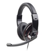 slúchadlá s mikrofónom GEMBIRD, USB stereo headset - lesklá čierna 