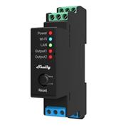 spínací modul s meraním spotreby Shelly Pro 2PM - 2x 16A (LAN, WiFi, Bluetooth)