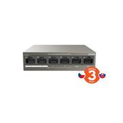 Tenda TEF1106P-4-63W 6xRJ45 Switch s 4xPoE 802.3af/at, 10/100Mbps, celkom 58W, Kov