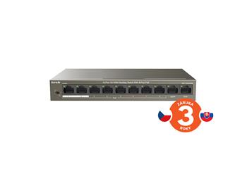 Tenda TEF1110P-8-63W 10xRJ45 Switch (8xPoE 802.3af/at 10/100Mbps + 2x Uplink), 58W