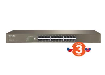 Tenda TEG1024 G 24-port Gigabit Ethernet Switch, 10/100/1000 Mbps, Fanless, Rackmount