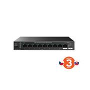 Tenda TEG1110PF-8-120W 9x RJ45 Switch s 8x PoE RJ45 802.3af/at 10/100/1000Mbps + 1x SFP 100/1000 Mb/s, VLAN, 6kV, PoE 11
