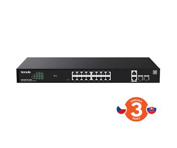 Tenda TEG2220P-16-250W Cloud PoE Managed Gigabit Switch, 16x PoE, 18x RJ45, 2x SFP
