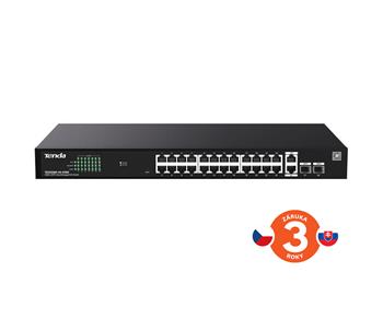 Tenda TEG2228P-24-410W Cloud PoE Managed Gigabit Switch, 24x PoE, 26x RJ45, 2x SFP
