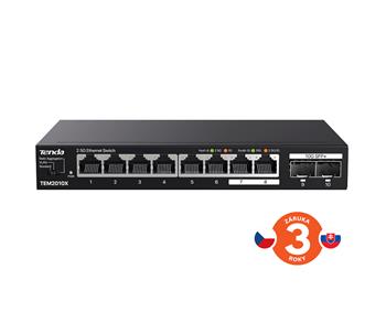 Tenda TEM2010X 8x RJ45 2.5 G + 2x SFP+ 10 G Multi-Gigabit Switch