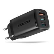 univerzálna USB nabíjačka Axagon ACU-DPQ65 GaN, 3x USB (USB-A + dual USB-C), 65W PD3.0/QC4+/PPS/Apple, čierna