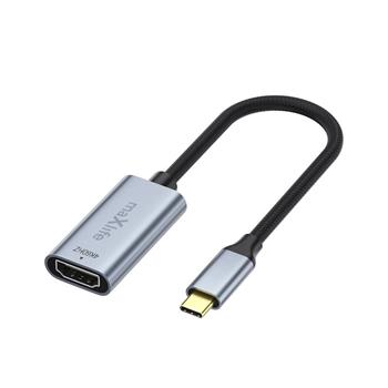USB adaptér Maxlife MXHC-01, USB typ C - HDMI (MHL) 4K 60Hz, čierny