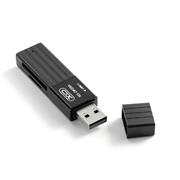USB čítačka kariet XO 2v1 DK05A USB 2.0, čierna