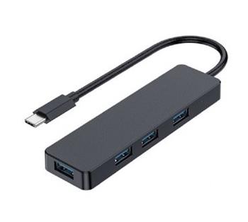 USB hub 3.1 s káblom typ C, 4 porty, čierna farba GEMBIRD