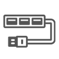 USB huby, adaptéry