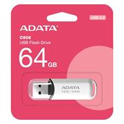USB kľúč ADATA Classic Series C906 64GB USB 2.0 snap-on cap design, biely