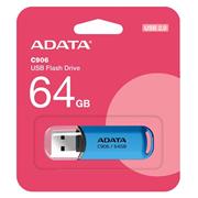 USB kľúč ADATA Classic Series C906 64GB USB 2.0 snap-on cap design, modrý