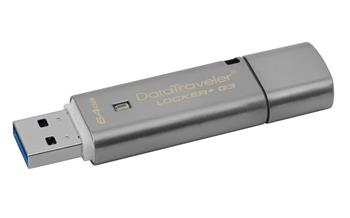 USB kľúč Kingston DataTraveler Locker+ G3 64GB USB 3.0, 100% HW šifrovanie, kovový