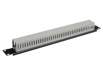 Vyväzovací panel 19" 1U BK plastový VP-03-1-PK-B