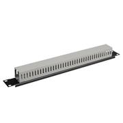 Vyväzovací panel 19" 1U BK plastový VP-03-1-PK-B