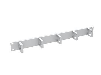 Vyväzovací panel 19" 1U RAL 7035 oceľový VP-01-1-00-G