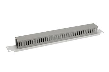 Vyväzovací panel 19" 1U RAL 7035 plastový VP-03-1-PK-G