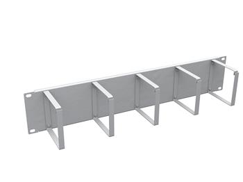 Vyväzovací panel 19" 2U RAL 7035 oceľový VP-05-2-00-G