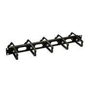 Vyväzovací panel obojstranný 19" 1U BK plastové oko CMP4 VP-06-1-PO2-B