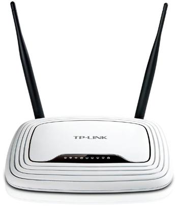 Wireles router TP-LINK TL-WR841N, 300 Mbps, 4-Port 10/100 Mbps Switch, MIMO, QoS, QSS, SPI firewall, dve fixné antény