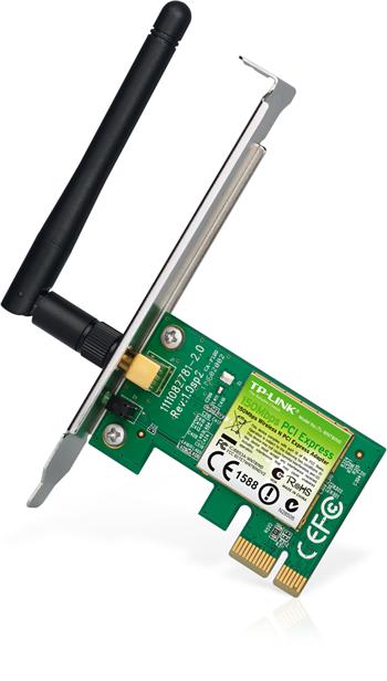Wireless PCI Express N TP-LINK TL-WN781ND 150Mbps Adapter, 802.11n/g/b, odnímateľná anténa