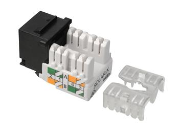 Zarezávací keystone Solarix CAT5E UTP svorkovnica 90° SXKJ-5E-UTP-BK-90