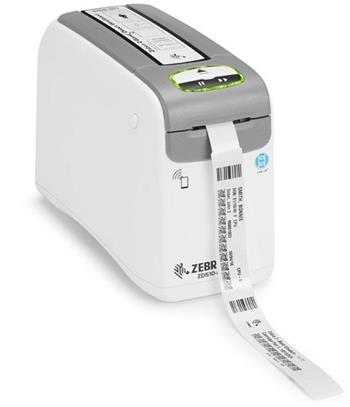 Zebra ZD510 Wristband; direct thermal, ZPL II, XML, 300 dpi, EU and UK Cords, USB, USB Host, Ethernet, BTLE