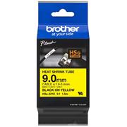zmršťovacia bužírka BROTHER HSe621E čierne písmo, žltá bužírka TUBE (9mm)